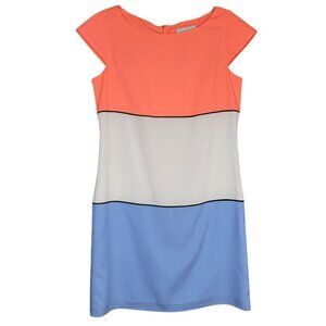 Jessica Simpson Mini Dress Women's 6 Colorblock Sheath Preppy Feminine Colorful